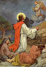 Gesù prega al Getsemani